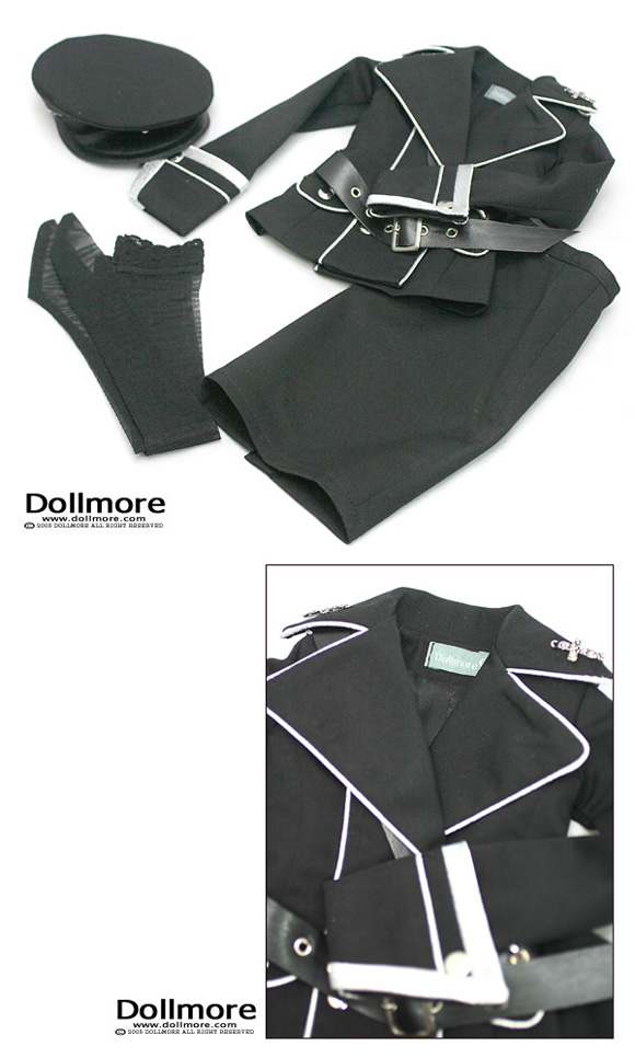お買い得人気SALE送料無料[Dollmore] ユニフォーム セット Model F - Epaulet Uniform Set (Black) その他